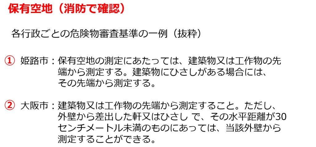 保有空地（消防で確認）