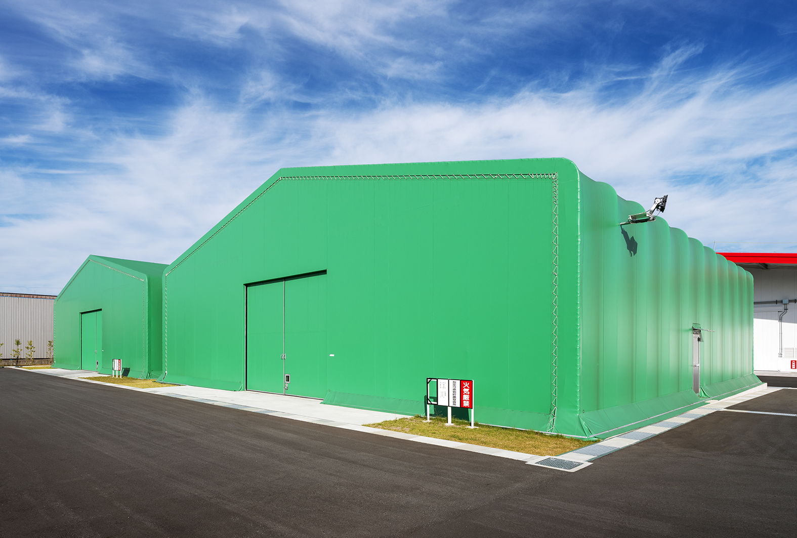 中国精油株式会社_屋内貯蔵所・テント倉庫増築工事